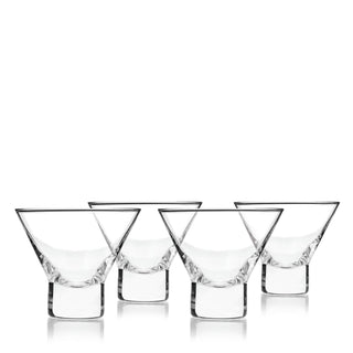 Stemless Crystal Martini Glasses: Set of 4