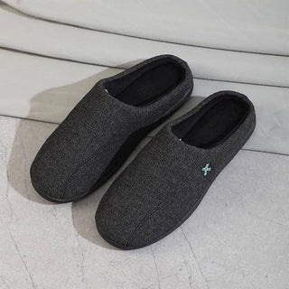 Roxoni 8.5-9.5 Slippers Men's Memory Foam: Navy