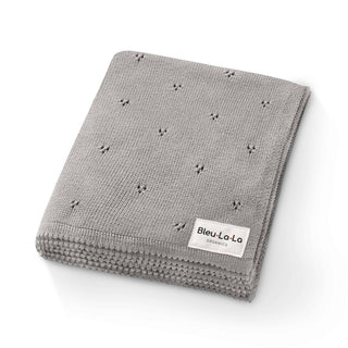 100% Organic Cotton Pointelle Swaddle Receiving Baby Blanket: Butter Cream