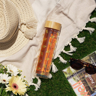 Blair™ Insulated Glass Travel Mug with Tea Infuser Bee