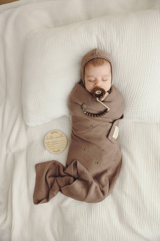 100% Organic Cotton Luxury Organic Blanket + Hat Gift Set: Ballet Slippers