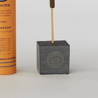 Artisanal Stone Block Incense Holder - Nantucket Spider