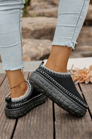 US8 (CN39) Black Suede PU Slippers