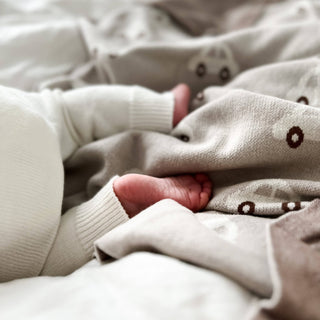 100% Luxury Cotton Receiving Swaddle Baby Blanket - Cars: Oat