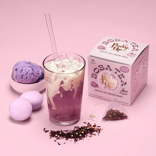 Boba Tea Mochi Ice Cream Box of 12 Pyramid Sachets