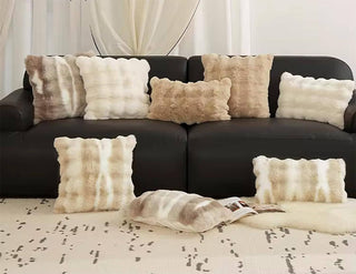 Ivory Faux Fur Pillow: 12"x20", Cover + Insert