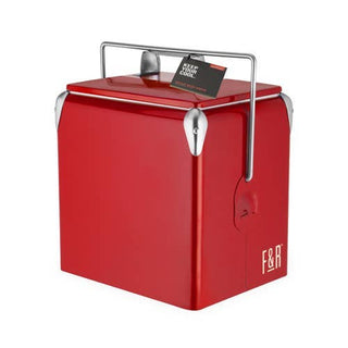 Vintage Red Metal Cooler by Foster & Rye