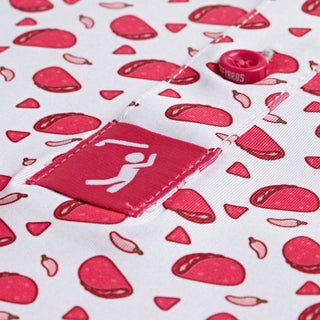 'Pink Taco' Golf Polo Shirt: XL