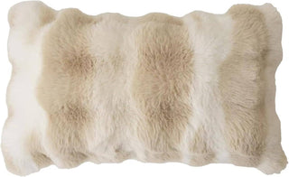 Brown Faux Fur Pillow: 18"x18", Cover + Insert