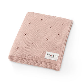 100% Organic Cotton Pointelle Swaddle Receiving Baby Blanket: Sugar Plum