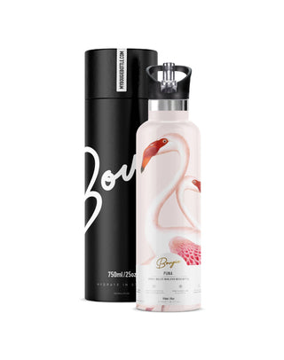 Flamingo Bougie 25 oz Insulated Water Bottle: Pink