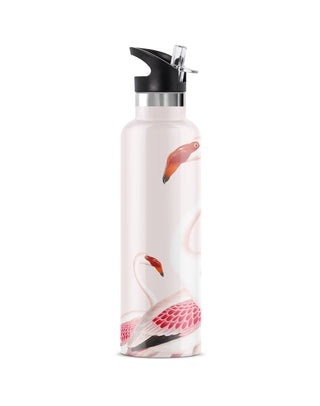 Flamingo Bougie 25 oz Insulated Water Bottle: Pink