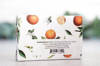 Tangerine Basil Handmade Soap: 6 oz