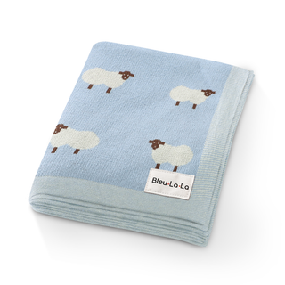 100% Luxury Cotton Receiving Swaddle Baby Blanket - Sheep: Taupe