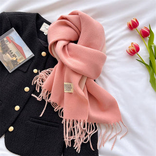 Faux Cashmere Scarf - Light Purple