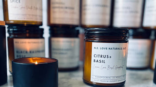 Citrus+ Basil| Coconut  Apricot Soy Candle: 8 oz