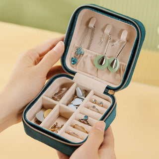 Beige VELVET JEWELRY BOX