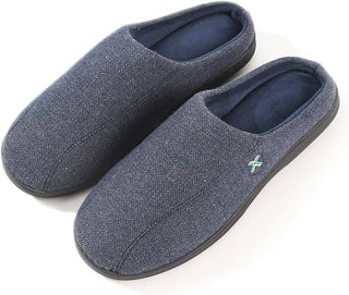 Roxoni 8.5-9.5 Slippers Men's Memory Foam: Navy
