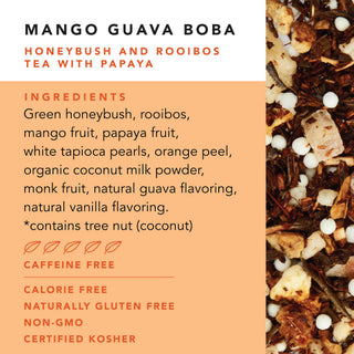 Boba Tea Mango Guava Box of 12 Wrapped Pyramid Sachets