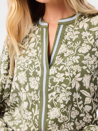 Naomi Top | Painted Trillium Olive: PK S-L