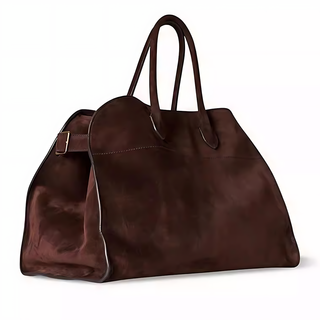 Brown Leather Margaux Tote Bag/Work Satchel