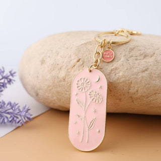 February Violet Birth Flower Keychain