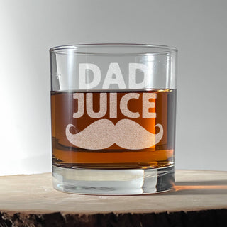 "Dad Juice" Engraved Whiskey Glass