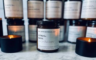 Citrus+ Basil| Coconut  Apricot Soy Candle: 8 oz