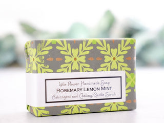 Rosemary Lemon Mint Handmade Soap: 6 oz