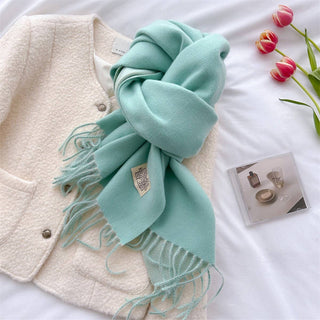 Faux Cashmere Scarf - Green