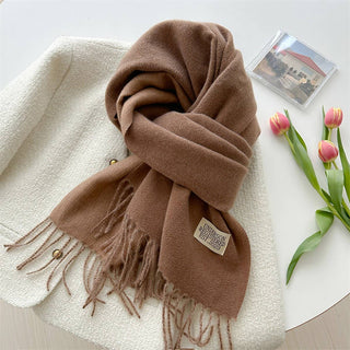 Faux Cashmere Scarf - Beige