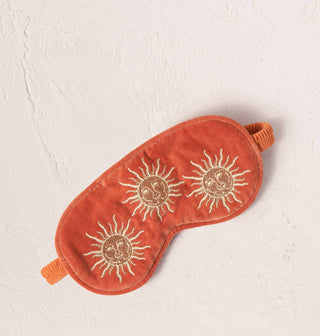 Sun Goddess Scatter Eye Mask: Rust, Velvet
