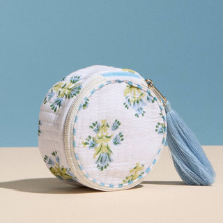 Quilted Floral Coin Pouch