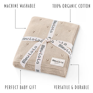 100% Organic Cotton Pointelle Swaddle Receiving Baby Blanket: Sugar Plum