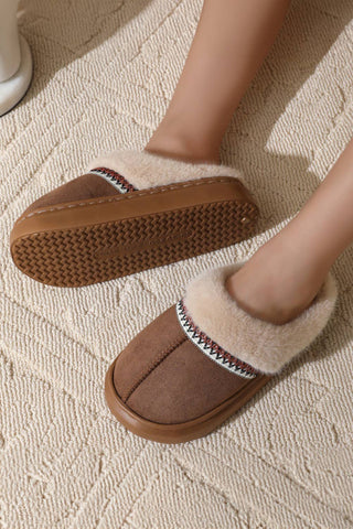 Faux Suede (US7/38) Plush Home Slippers