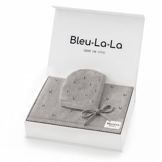 100% Organic Cotton Luxury Organic Blanket + Hat Gift Set: Ballet Slippers