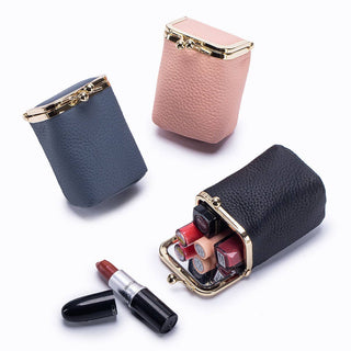 Black Leather Pocket Wallet with Mirror