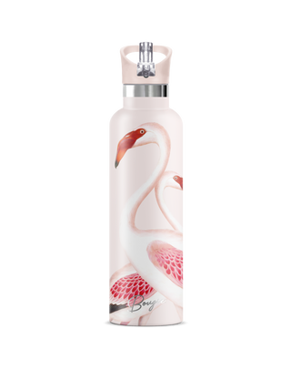 Flamingo Bougie 25 oz Insulated Water Bottle: Pink