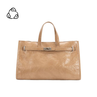 Sutton Tan Vegan Leather Tote Bag