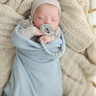 100% Organic Luxury Cotton Swaddle Receiving Baby Blanket: Lilac