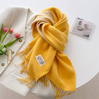 Faux Cashmere Scarf - LIGHT GREY