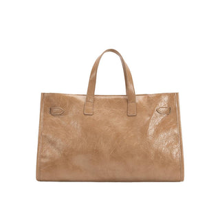 Sutton Tan Vegan Leather Tote Bag