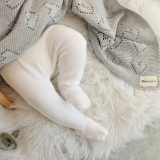 100% Luxury Cotton Receiving Swaddle Baby Blanket - Heart: Baby Blue