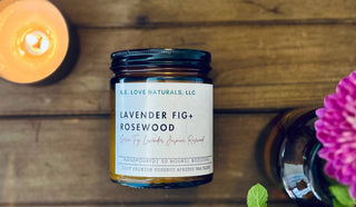 Lavender Fig + Rosewood| Coconut Apricot Soy Candle: 8 oz