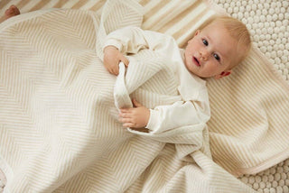 Harborview Herringbone Cream Blanket