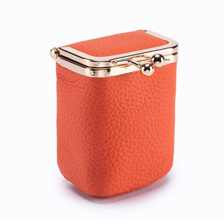 Pink Leather Pocket Wallet with Mirror