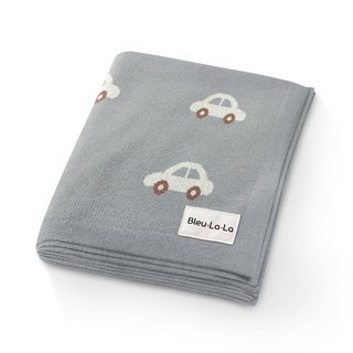 100% Luxury Cotton Swaddle Receiving Baby Blanket - Cars