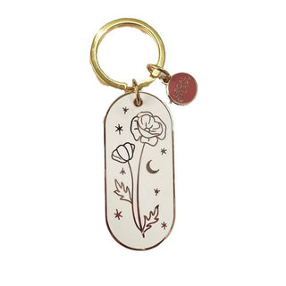 February Violet Birth Flower Keychain