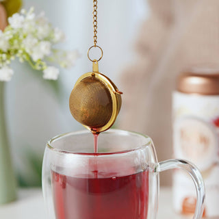 Gold Plated Stainless Steel Tea Infuser Small Mesh Ball