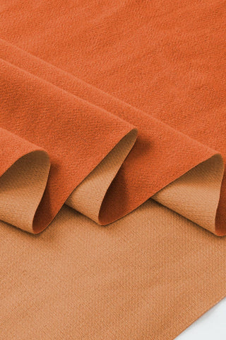 Two-Tone Orange Cashmere Feel Tassel Scarf